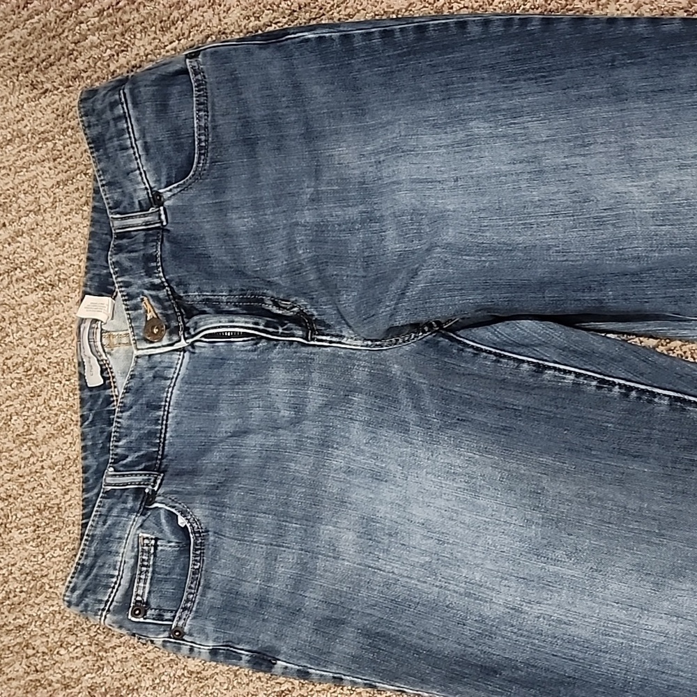 Chico's platinum denim size 12 (chico's) blue jean straight leg inseam 30 1/2 - Picture 2 of 6